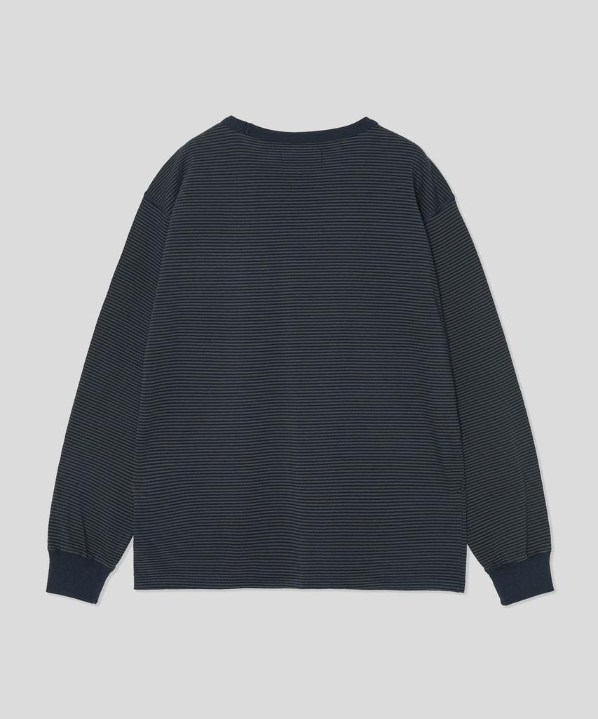 Onses Steady Stripe Long Sleeve T Shirts (Navy/Charcoal)
