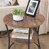 Dark Brown Small Round Coffee Table Begryf 56X56X55