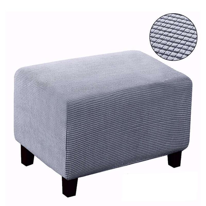 

Прямоугольный чехол для пуфа Накидка Чехол для табурета Подставка для ног Защита пуфика Нескользящий LightGray,S