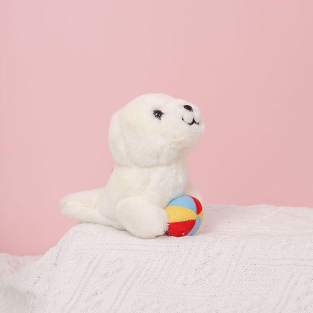 Shark Orca Plush Keychain Ocean Series Animal Beluga Plush Keyring Cute   Toddlers