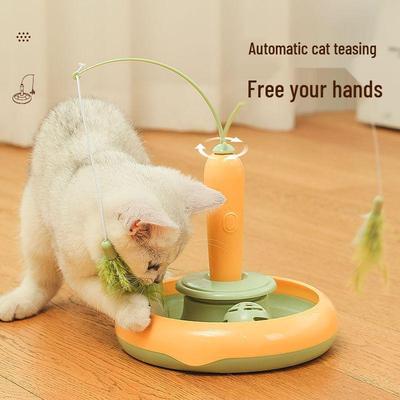 Durable Electric Turntable Cat Teaser: Self-Entertainment Toy for Kittens