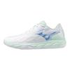 Mizuno Wave Enforce Court Comodo Assorbimento degli Urti Durevole Traspirante Scarpe da Tennis Basse Sneaker Donna Bianco 61GA243343