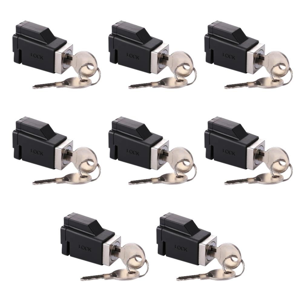 10-1Set Aluminum Alloy Window Locks with 2 Keys Door Window Limit Lock  Portable Practical Exquisite Convenient for Family Hotel