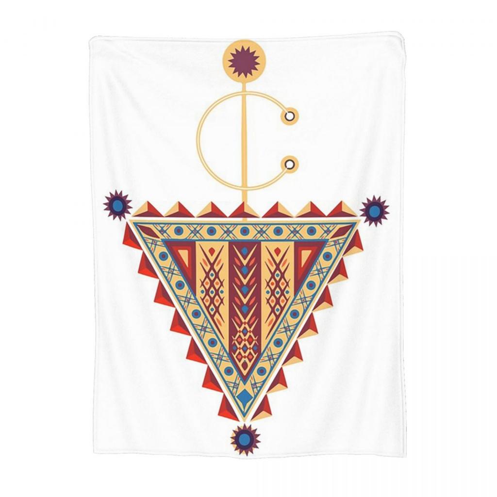 Amazigh Tazerzit Emblem Of The Moroccan Berbers Blankets Fleece Sofa Throw Blanket Super Soft for Home Office Throws Bedspread