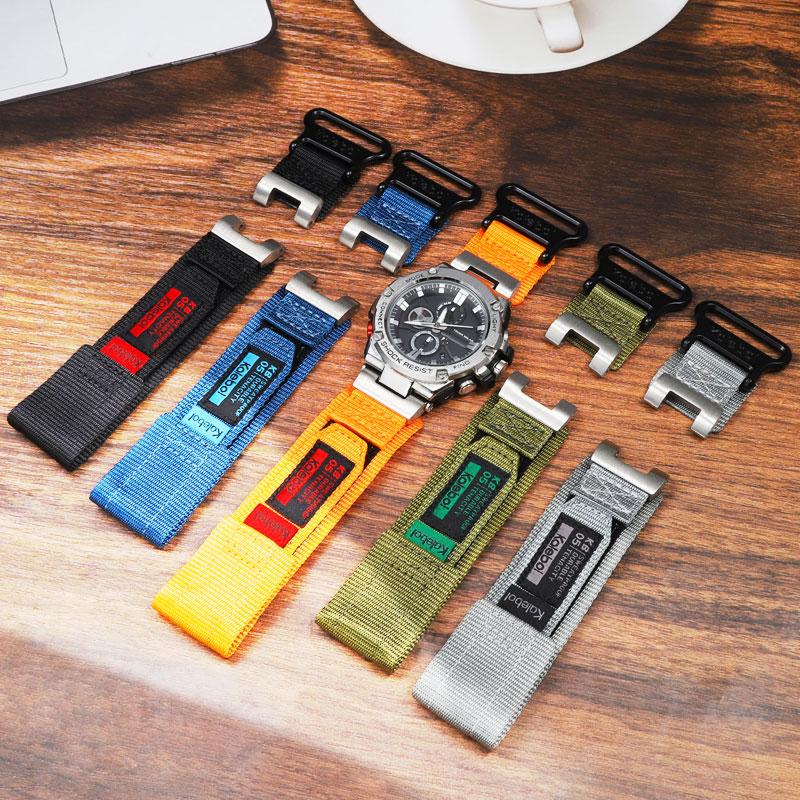 For Casio GSHOCK Heart of Steel Watch Strap GST-S130/S110/S120/W130L/B100/W300/400 Modifie nylon Watchband Wristband accessories