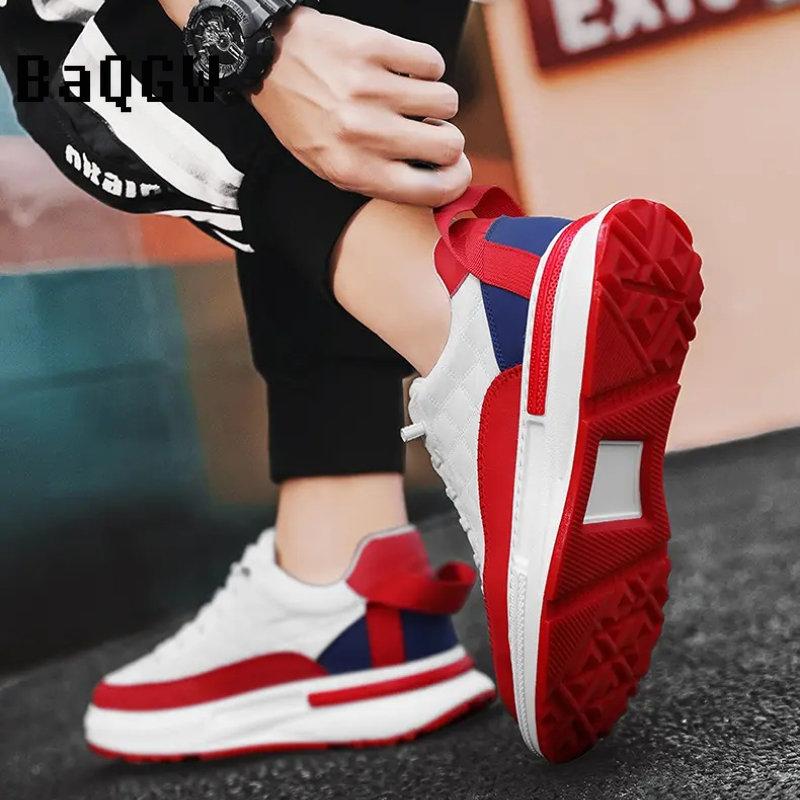 Mode Neue Herren Trendschuhe Lässige Sneaker Leder Bequem Mode Skateschuhe Student Sport Laufen Herren Slipper Rutschfest
