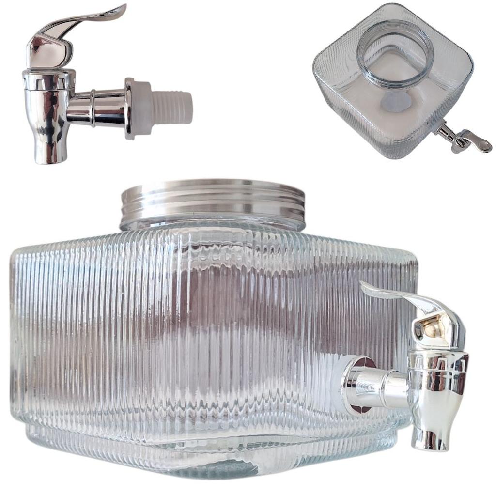 Jar With Tap For The Refrigerator 3 L Glass Jar With Tap For Water Lemonade