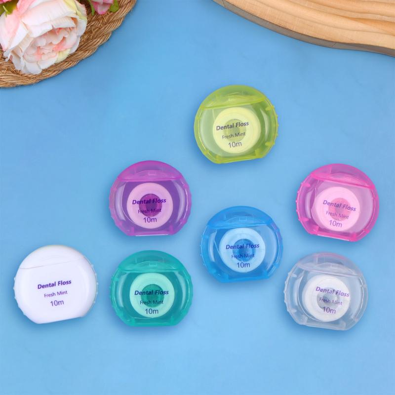 Mint Floss Roll 5Pcs Durable Dental String Removes Debris Fresh Breath Daily Use For Travel Home