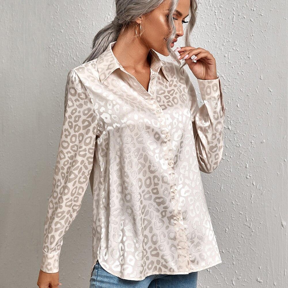 Blusas Mujer De Moda 2022 Summer Printed Chiffon Silk Top Female Women Shirts Women's Shirt Blouses Tops Long Sleeve Chic Woman