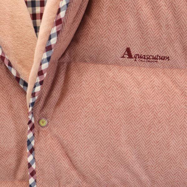 Aquascutum Down Vest M~L Pink Room Wear Chanchanko Men's Used