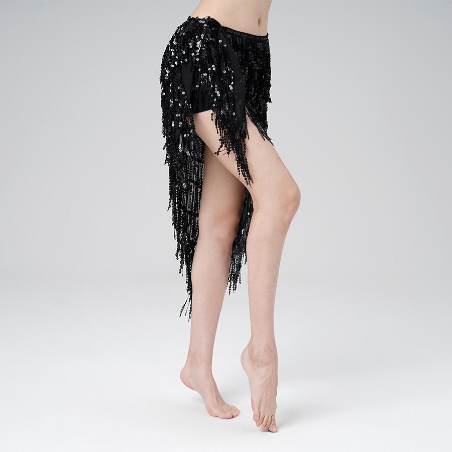Belly Dance Practice Outfit, Waist Chain, Hip Scarf, Wrapped Skirt, Sequins, Tassel, Ximi Heavy Industry, Inspiring Performance Outfit, Waist Scarf