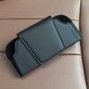 Sunglasses Holder for Car Sun Visor Soft Velvet Lined Sunglasses Case Anti-Scratch Leather Storage Box Space-Saving Car Accessory Organizer for