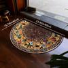 Luxury Retro Ethnic Style Welcome Mat Artificial Vision Carpet Home Semi-Circular Suitable for All Seasons Anti-fouling