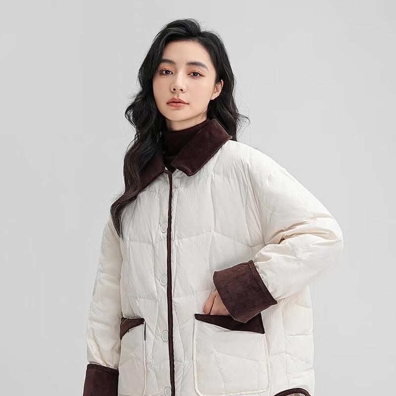 

YAYA Женский 2024 Легкий пуховик средней длины с лацканами M