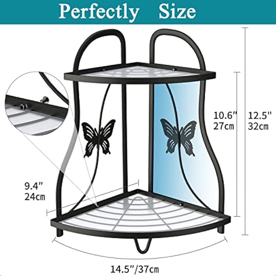 

Угловой органайзер для раковины в ванной, полка для столешницы, угловая кухонная полка для специй, органайзер, хранение на столешнице, черный United States