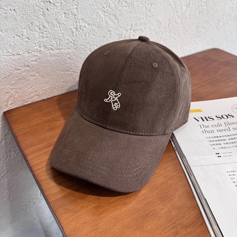 Astronaut baseball cap women's spring summer cute sunshade wide brim hard top showing face small cap casual versatile hat