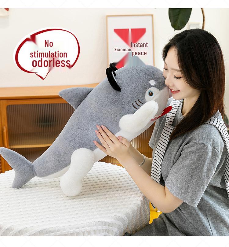 Ocean Series Great White Shark Plush Toy - Family Ornament, Bedtime Companion, Pillow Gift for Girls