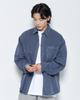 PSSHOPPER Pigment High-Density Damaged Shirt [Navy]