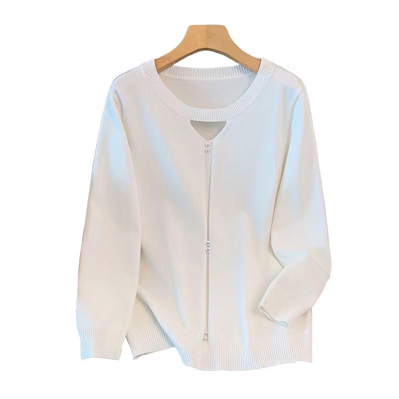 Plus Size Women's Knit Pullover Sweater, Bust 150/160 Cm, Loose Fit for 200-350 Jin, Style 8028