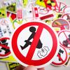 50 bucăți semne de avertizare autocolante impermeabile