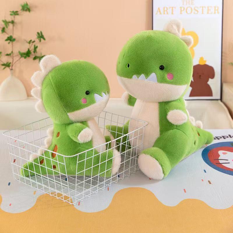 

Cute Green Dinosaur Plush Toy - Cartoon Cushion Doll for Kids Birthday Gift 30cm Plush Dinosaur