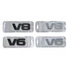 3d Chrome Black Logo V6 V8 Emblem Decals For Toyota Camry DFGHSTY6 Highlander Land Cruiser Fender Trunk V8 V6 Badge Sticker Accessories