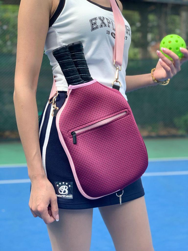 2025 Portable Sports Bag for Badminton, Tennis & Pickleball - Fits 2 Rackets, Handheld, Large-Capacity, Down Cotton