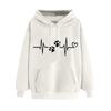 2025 new European and American fashion printed velvet versatile long-sleeved loose hooded sweater women's top trendy clothing