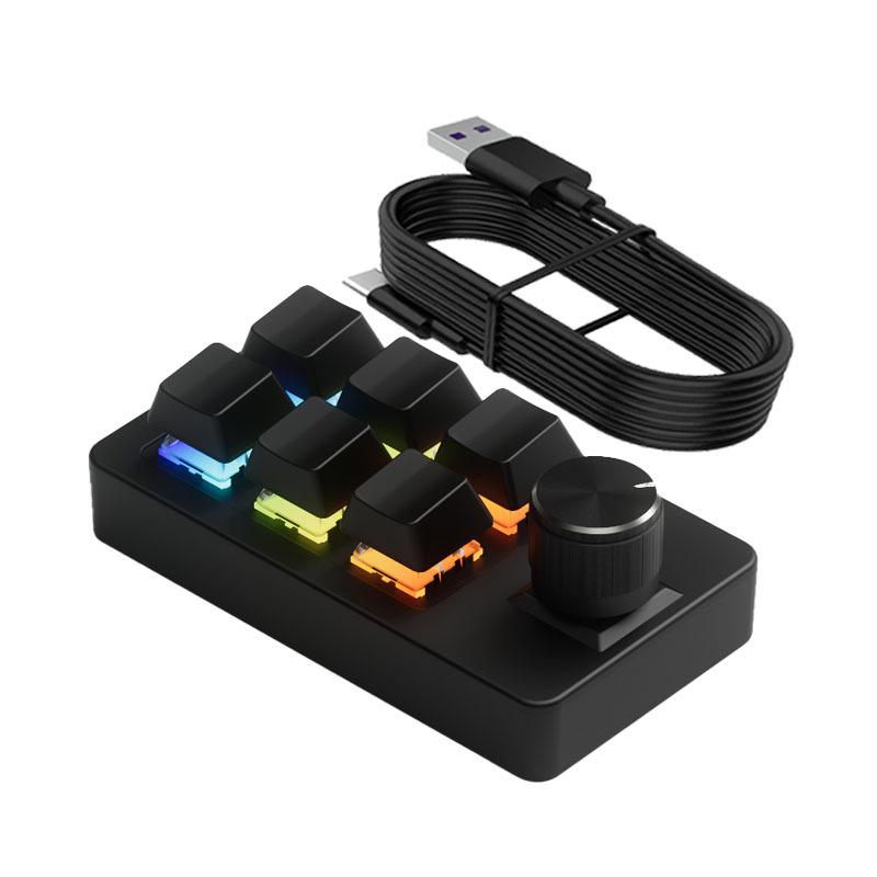 USB Wired/Wireless Bluetooth Multimedia Controller: Custom Mini Keyboard & Computer Speaker Control