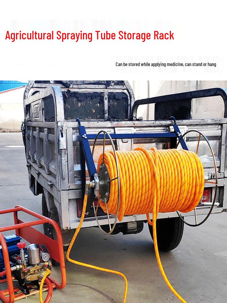 Jordbruksslangvinda & Elektrisk Reputläggningsställ med Armeringsjärnslager