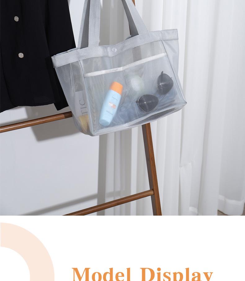 Large Capacity Portable Nylon Mesh Tote - Shoulder, Crossbody & Travel Organizer Bag