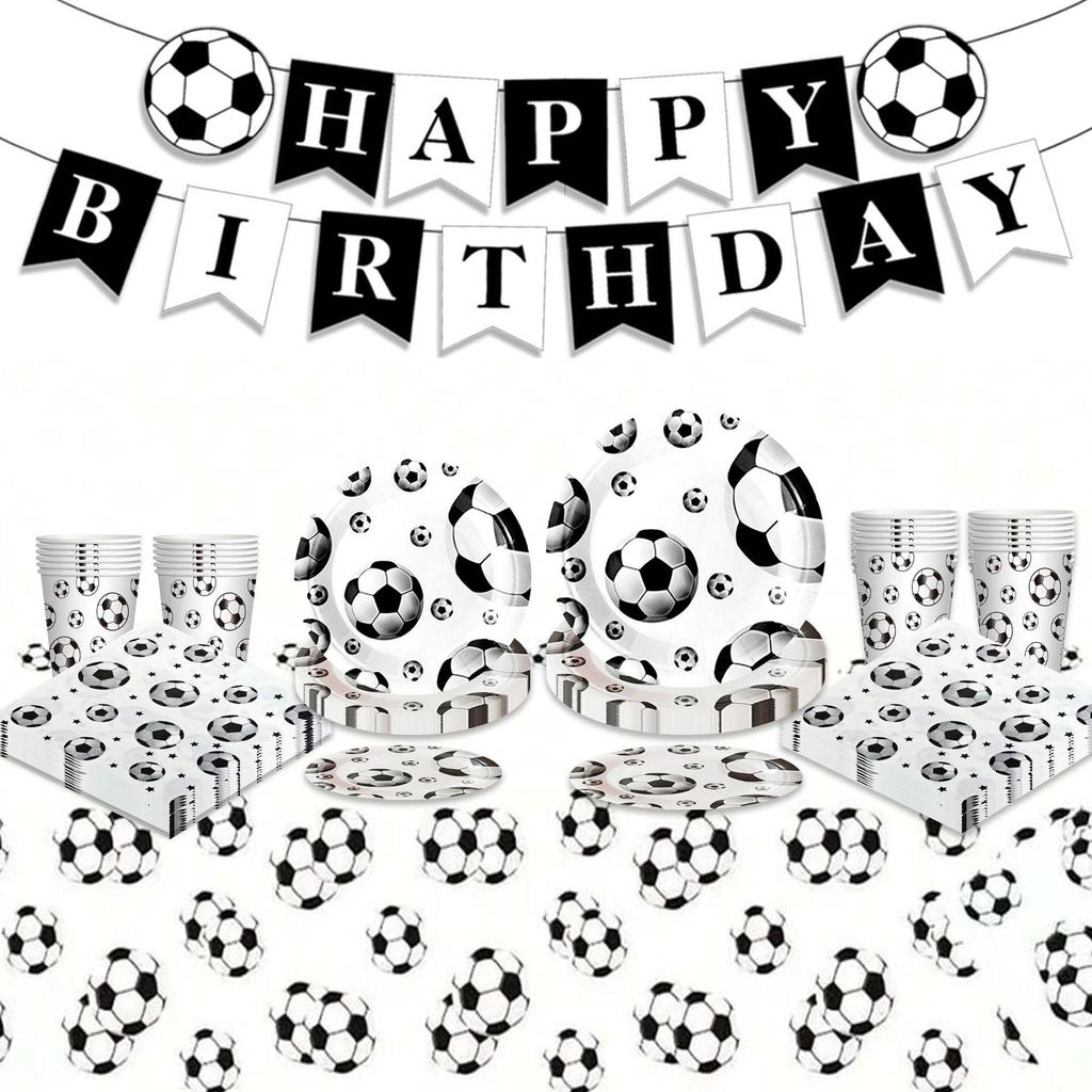 Football-Themed Kids' Party Supplies and Decorations Set