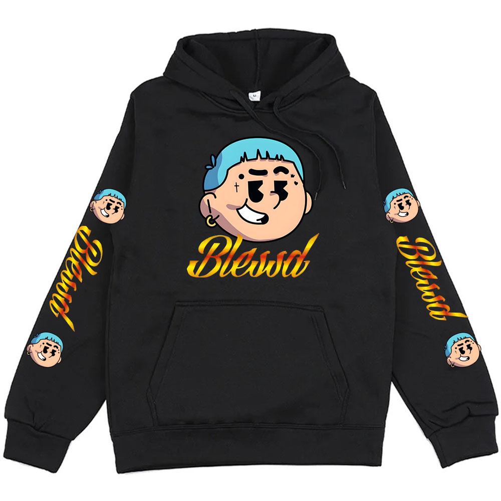 Pánské oblečení Mikiny s grafickým potiskem Blessd Unisex Hip Hopová móda Streetwear Mikiny na zimu Fleecový pohodlný top