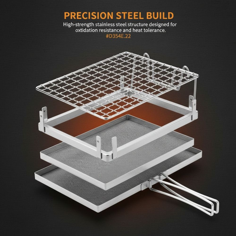 Foldable Camping Stove Toaster Stainless Steel Portable Toaster Outdoor Toaster  Backpacking
