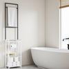 Freestanding Toilet Paper Holder with Storage Shelf, Bathroom Tissue Stand with Space for Phone, Tablet, and Magazines – All-in-One Toilet Paper Dispe