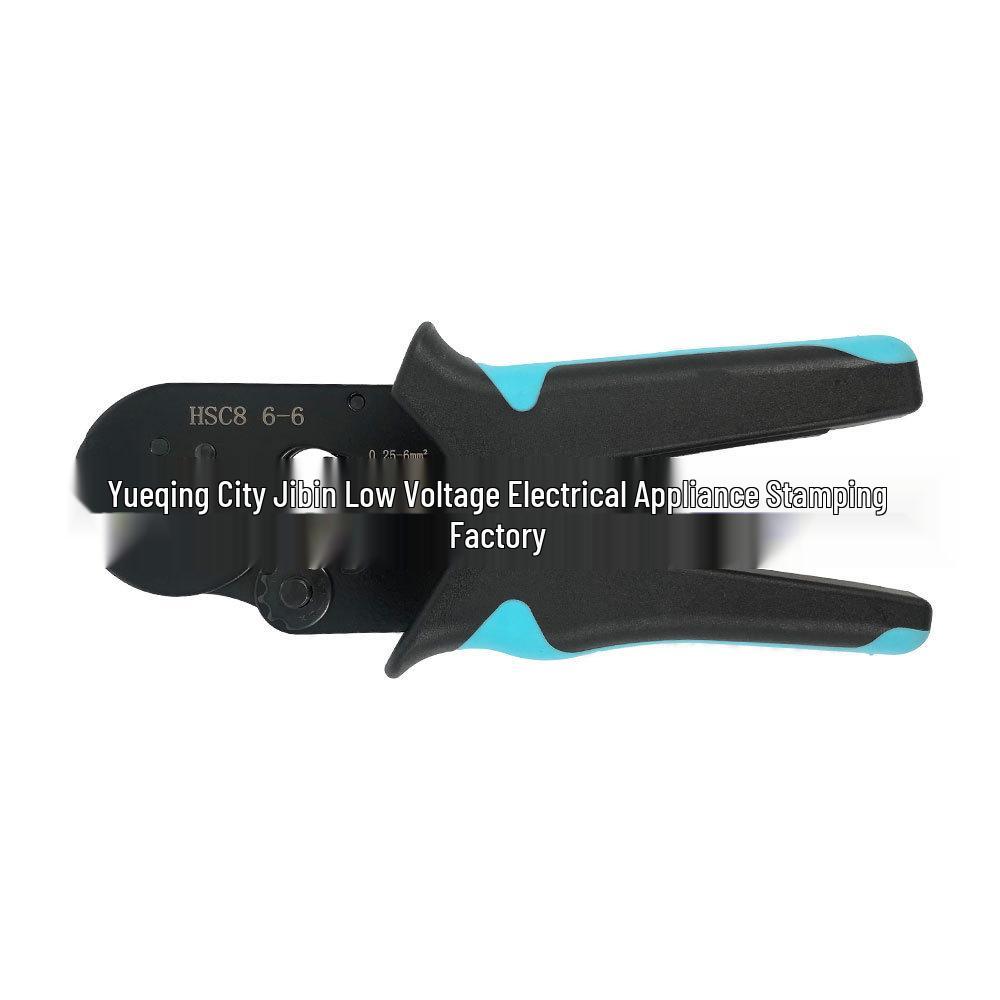 Manufacturer 6-6A European Style Tubular Terminal Crimping Pliers for Wire & Insulation, Manual Tool.
