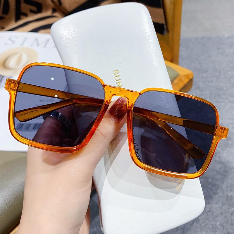 New Fashionable Brown Sunglasses Black Large Frame Anti Blue Light Glasses Computer Glasses Men Clear Glasses  UV400