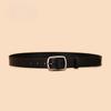 New Two-layer Leather Women's Pin Buckle Belt Casual and Versatile Retro Leather Belt Women's Japanese Buckle Jeans Belt