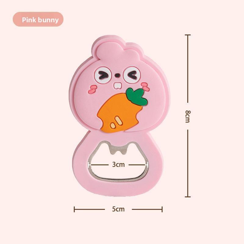 Multifunctional Bottle Opener Cartoon Beer Opener Household Silicone Magnetic Fridge Sticker Bottle Opener Lid Opener