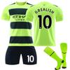 22/23 Manchester City Second Away Jerseys Children's Football Training Suit Set