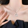 Flower pull-out pendant necklace niche temperament collarbone chain fashion versatile high-end jewelry women
