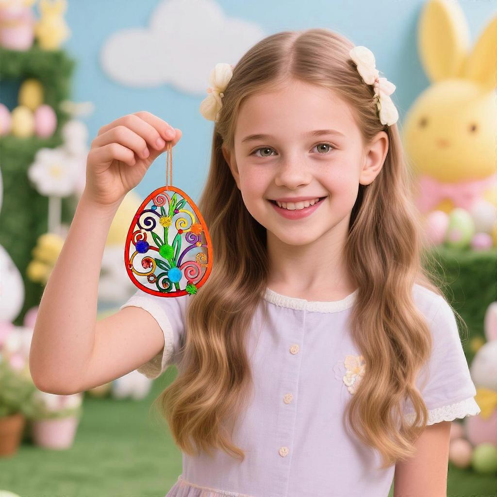 2026 Easter Egg Children's Handmade Wooden Craft Painting Set Decorations Children's Toys