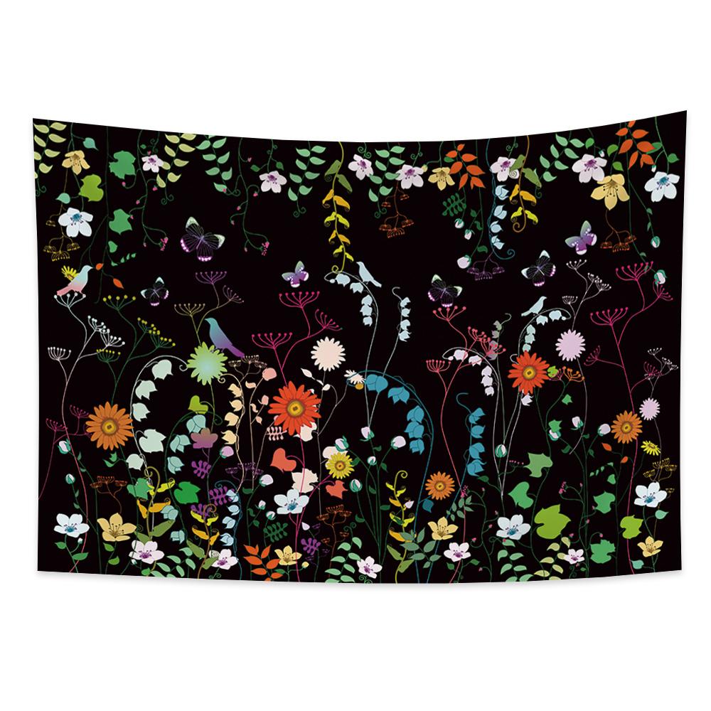 Tarot Faza Lunii Tapiserie cu flori Fluture Craniu Agățat pe perete Decor scenă psihedelică Decorare vrăjitorie Decorare cameră