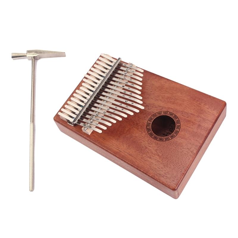 Kalimba 17 Keys Thumb Piano with Study Instruction & Tune Hammer Wood Finger Piano for Kids Adult Beginners Professional