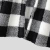 INCERUN Men Sleeveless Plaid Check Furry Casual Loose Cropped Waistcoat Vest