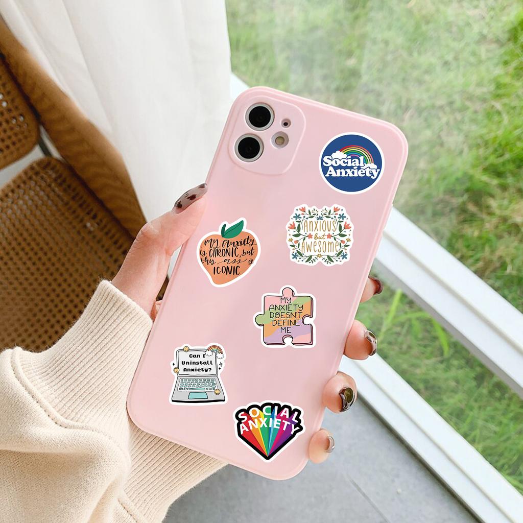 50PCS Anxiety Sensory Stickers Harajuku Inspirational Notebook Graffiti Phone Laptop Luggage DIY Graffiti Waterproof Sticker