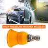 Sheath Nozzle Rubber Sheath Tips Stainless Steel High-Pressure Water Gun Nozzle Splash-proof Pressure Washer Tips 1/4 Quick Plug