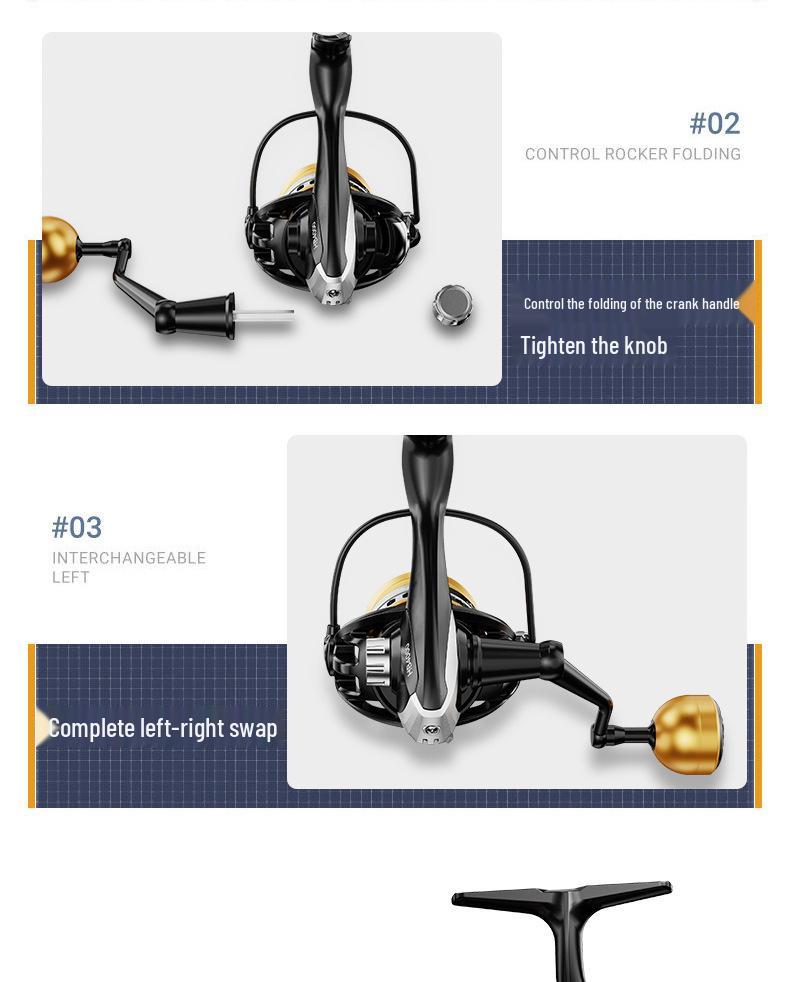 All-Metal Long-Casting Spinning Fishing Reel with Metal Handle and Slanted Line Opening for Genuine Micro-Lure Rods.