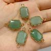 2pcs Natural Stone Pendant Quartz Lapis Chalcedony Amethysts Tiger Eye Stone Connector Charm For Making Necklace Bracelet