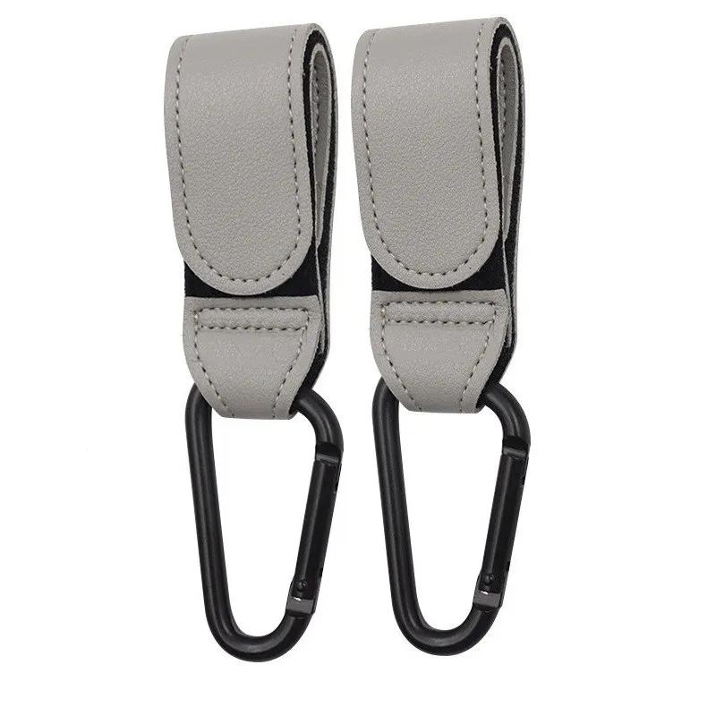 Wholesale 2pcs PU Leather Rotate 360 Baby Hook for Stroller Pram Rotatable Cart Degree Organizer Pram Hook Stroller Accessories